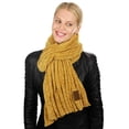 thumbnail image 2 of C.C Women's Ultra Soft Chenille Ribbed Thick Warm Knit Shawl Wrap Scarf-Mustard, 2 of 4