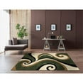 thumbnail image 4 of Princess 5x7 Geometric Swirl Abstract Area Rug 808 in Cream Green, 4 of 6