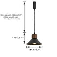 thumbnail image 3 of FSLiving Adjustable Height H Type Track Light with E26 Walnut Base and Vintage Black Metal Shade,Decorate Lighting Fixtures for Farmhouse Kitchen Sink (Bulb & Ceiling Track Sold Separately) - 3 Lights, 3 of 7