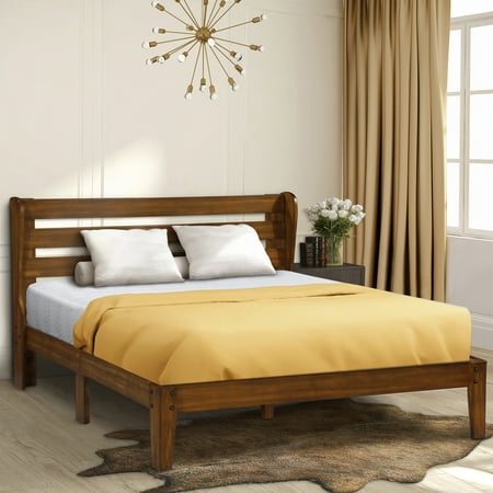GranRest Mid Century Wooden Bed, Full