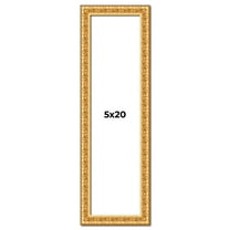 5x20 In Frame Gold Real Wood Picture Frame Width 1 inches | Interior Frame Depth 0.5 inches |