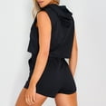 thumbnail image 5 of cfhntfmh Trakcsuit for Women Two Piece Set Sleeveless Hoodie Crop Sweatshirt Shorts Athletic Jogger Outfits, 5 of 7