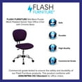 thumbnail image 4 of Flash Furniture Mid-Back Purple Mesh Padded Swivel Task Office Chair with Chrome Base, 4 of 13