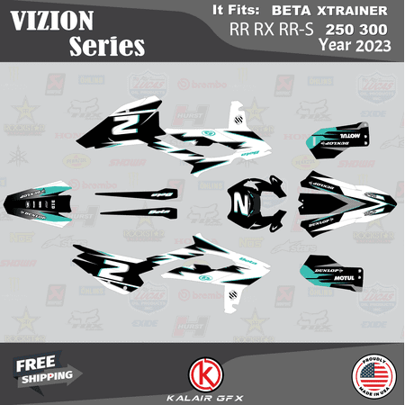 Kalair GFX Graphics Kit for Beta Xtrainer RR RX RR-S 250 300 (2023) Vizion Series