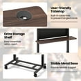thumbnail image 6 of Gymax Rolling Podium Stand 40.5''-49'' Height Adjustable Lectern Table Mobile Pulpit, 6 of 10
