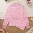 thumbnail image 5 of HOWPAY Valentines Pajamas for Women Set Cute Heart Print Crew Neck Long Sleeve Pajamas with Shorts Causal Loungewear Comfy 2 Piece Lounge Set Pink XL, 5 of 9