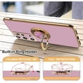 thumbnail image 2 of for Samsung Galaxy S20 Plus 5G Case, Built-in 360° Rotation Ring Holder Magnetic Stand, Luxury Shiny Plating Edge Shockproof Electroplated Protective Cover (Purple/Golden), 2 of 12
