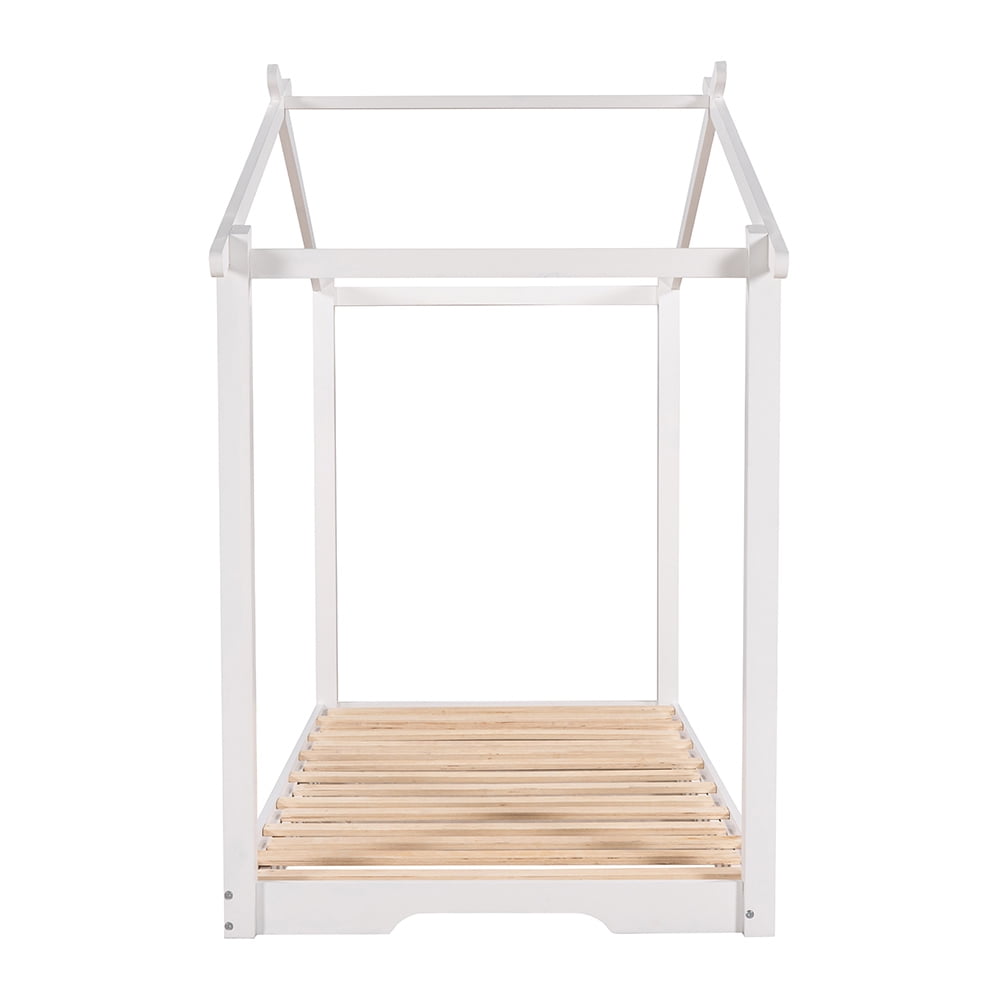 Kadyn House Platform Bed with Trundle, Two Beds, White Kadyn House Platform Bed with Trundle, Two Beds, White