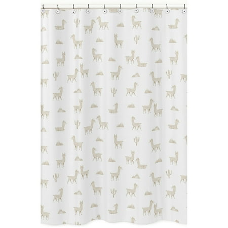 Boho Llama Single Shower Curtain by Sweet Jojo Designs