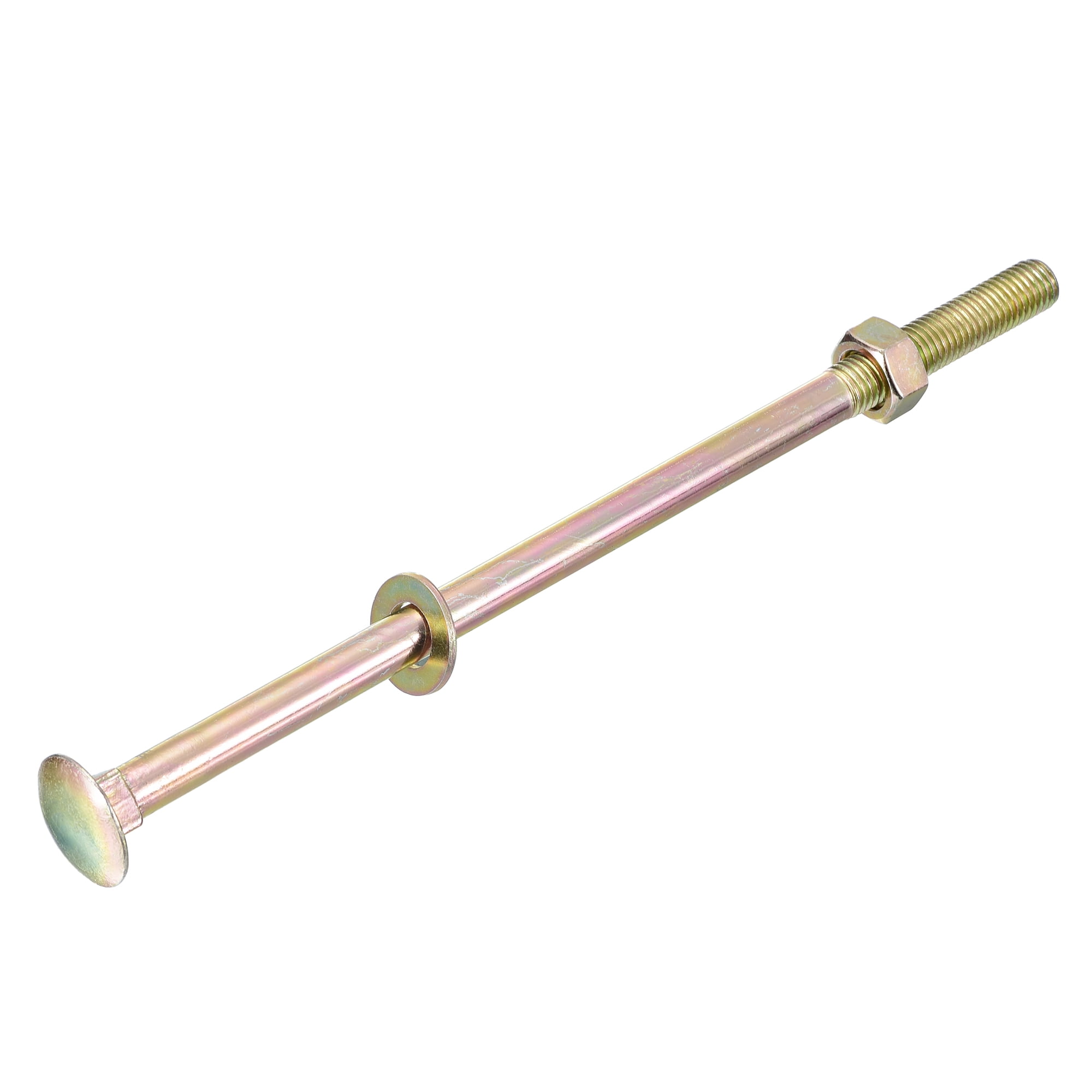 Uxcell M12x250mm Carriage Bolt with Nut & Washer,  12Set 304 Stainless Steel, Gold Tone