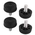 thumbnail image 1 of Unique Bargains M8 Male Thread Furniture Table Plastic Base Adjustable Leveling Feet Black 4pcs, 1 of 2