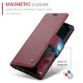 thumbnail image 4 of Case for Samsung Galaxy S23 Ultra Wallet Case, Retro PU Leather Flip Case with Magnetic Closure, [RFID Blocking] Card Holder and Kickstand for Men Women, TPU Shockproof Full Protective Case, Wine, 4 of 11