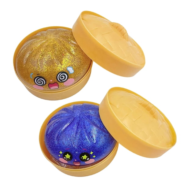 Juguete antiestrés Big Bun de imitación de True and False Tool, pequeño de silicona para aliviar el estrés, liberar la presión de las manos y los músculos, 2 piezas de pelota antiestrés