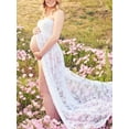 thumbnail image 1 of Coduop Pregnant Women Front Split Maxi Maternity Dress Gown Photo Photography, 1 of 6