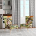 thumbnail image 2 of Designart "A Single Palm Tree VII" Multi-Color Floral Upholstered Accent Chair - Traditional Arm Chair For Bedroom, 2 of 7
