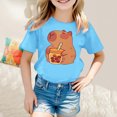 thumbnail image 2 of RUTAYY Children Girls Tshirt Short Sleeve Tops Cute Printed Casual Summer Outfit Comfortable Stretchy Soft & Breathable 2-11 Years, 2 of 5