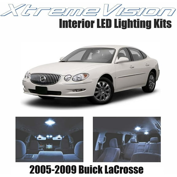 Xtremevision Interior LED for Buick Lacrosse 2005-2009 12 Pieces Cool White Interior LED Kit   Installation Tool