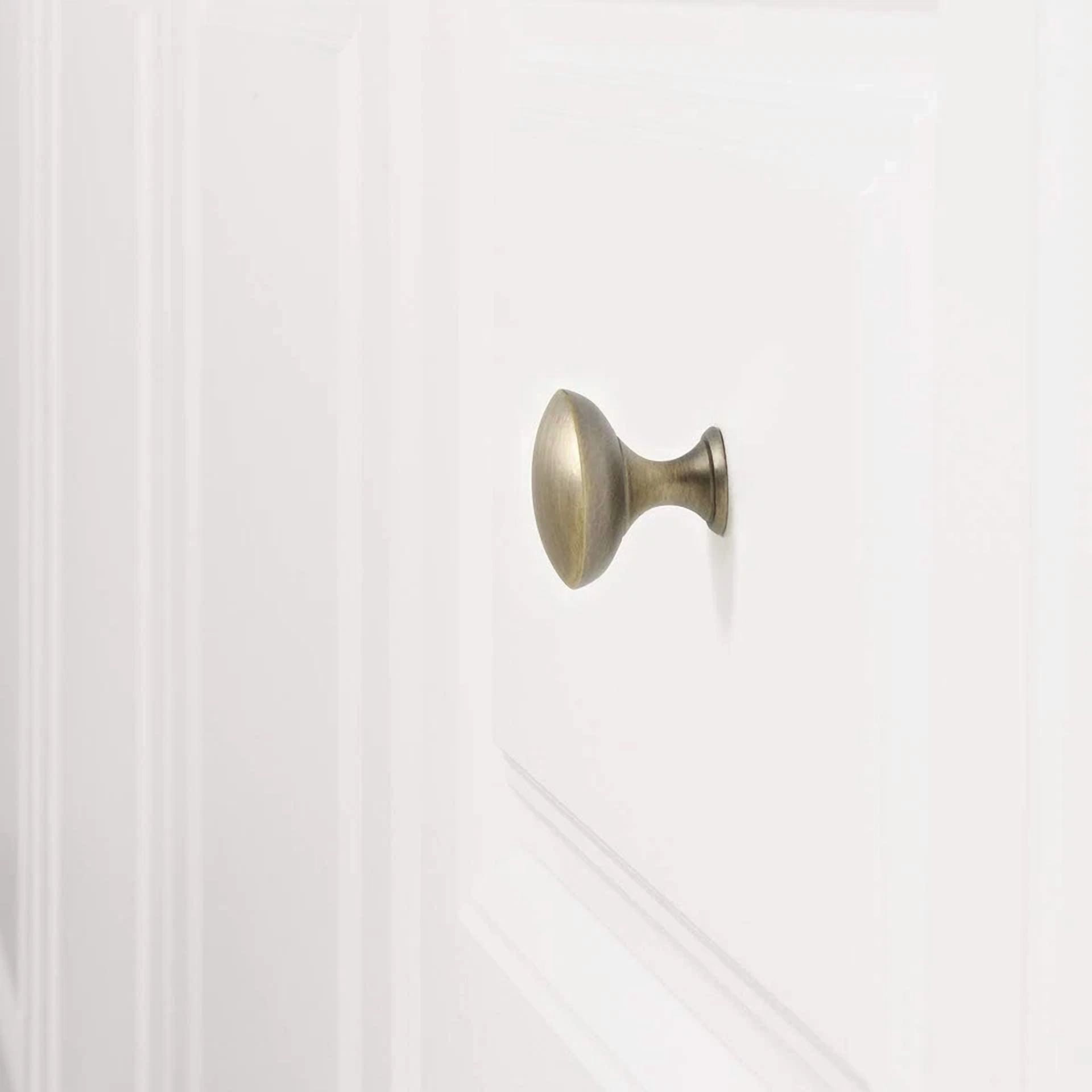 CRESTIN- 10 Pack Antique Brass Cabinet Knobs Door Drawer Pulls Handles Kitchen Hardware