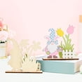 thumbnail image 4 of Easter Decorations Savings! Feltree 2024 Easter Wood Printing Decorations Easter Atmosphere Layout Home Decor, 4 of 5