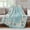 Aquamarine, variant on Blue Thanksgiving Fleece Throw Blanket for Couch, Fall Pumpkins Maple Leaf Distressed Art Microfiber Flannel Blanket for All Season, Lightweight Soft Throw Blankets for Baby, Kids, Pets, 30"x40"