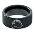 thumbnail image 2 of Tungsten Horse Horses Equestrian Equine Equidae Band Ring 9mm Men Women Comfort Fit Black Flat Cut Brushed Polished, 2 of 4