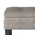 thumbnail image 4 of Trent Home 44" Transitional Rectangle Ottoman Bench in Gray Taupe Faux Leather, 4 of 7