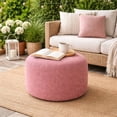 thumbnail image 5 of Red Outdoor Pouf Ottoman, Weather-Ready Patio Ottoman for Seating, 5 of 6