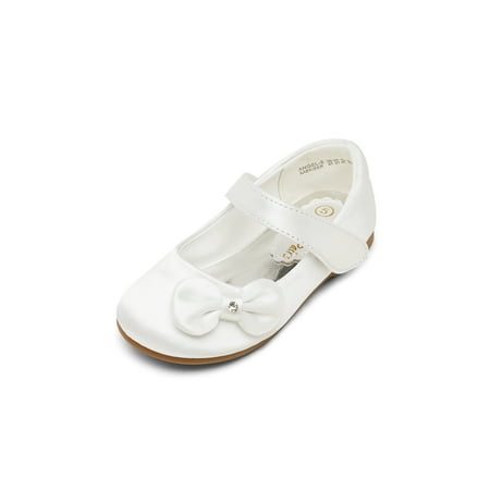 

Dream Pairs Adorable Mary Jane Side Bow Ballerina Flat (Toddler/Little Girl) ANGEL-5 WHITE/SATIN Size 7