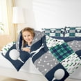 thumbnail image 4 of Feelyou Est Sleep Golf Full Size Comforter Sets for Kids, Ball Sports Lover Bedding Comforter Set, Navy Grey Patchwork Reversible Bedding Sets, Luxury Bedroom Decor, 3-Piece, 4 of 8