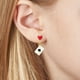 thumbnail image 5 of 1 par de pendientes de corazones, Pendientes colgantes con naipes de corazón para mujer, pendientes largos asimétricos, accesorios para mujer, 5 of 8