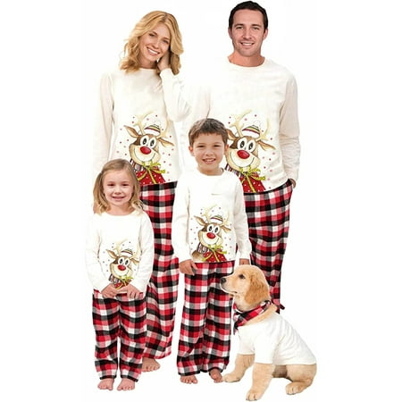 

Viworld Christmas Family Matching Pajamas Sets Holiday Pajama PJ Sets Xmas Jammies for Family