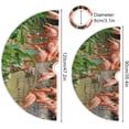 thumbnail image 3 of FMSHPON Caribbean Flamingo Xmas Christmas Tree Skirt Stand Mat for Holiday Party Decoration Indoor Outdoor 48 inches, 3 of 6