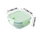 thumbnail image 3 of Lonchera de vidrio | Recipiente para almuerzo de vidrio resistente al calor y apto para microondas | Almacenamiento de comidas para estudiantes y oficinistas | Caja de almacenamiento de alimentos, 3 of 6