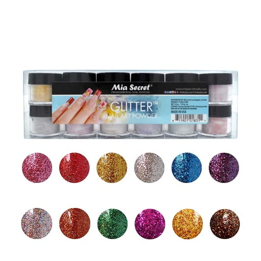 Glitter Nail Art Powder Collection (12PC)