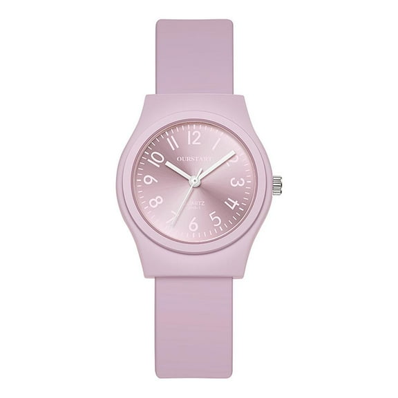 QHUDLV Student Watch Digital Candy Color Fashion Casual Silicone Quartz Ladies Wat