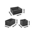 thumbnail image 5 of 3-Piece Foldable Drawer Organizer Set | Non-Woven Fabric Storage Box for Small Clothing Items | Closet & Drawer Dividers for Underwear, Bras, Socks | Black, 5 of 6