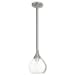 thumbnail image 2 of Livex Lighting 40601-91 Art Glass 1 Light Brushed Nickel Mini Pendant, 2 of 3