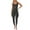 Grey, variant on Women's Sleeveless Yoga Jumpsuit - Breathable Mesh Design for Workouts & Outdoor Activities