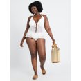 thumbnail image 2 of Time and Tru Women's and Women's Plus Crochet Tankini Swim Top, Sizes XS-3X, 2 of 5