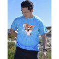 thumbnail image 2 of Corgi Peaking Out Tie Dye Cyclone Men -Image by Shutterstock, Male XX-Large, 2 of 4