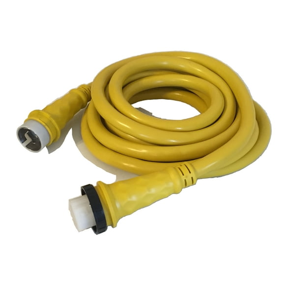 Amp Up Marine & RV Cords 125/250v 50a x 25' Marine Shore Power Cord, Yellow