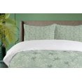 thumbnail image 4 of Ambesonne Xmas Duvet Cover Sets, Ornamental Wintery Elements, 2-Queen, Pale Sage Green Cream, 4 of 7