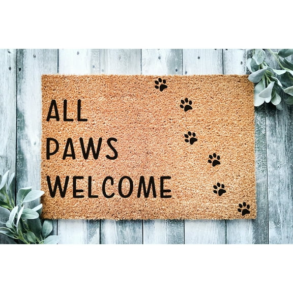 Doormat All Paws Welcome Front Door Moving Gift Front Porch s Funny (18" x 30") #5444