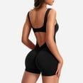 thumbnail image 4 of Mefallenssiah Womens Sexy Bodysuit Backless V Back Scrunch Stretch Shorts Jumpsuit Rompers, 4 of 9