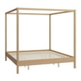 thumbnail image 3 of taoruifang King Size Canopy Bed Frame No Box Spring Needed,with Four Poster Platform Bed with Slats Support, 3 of 6