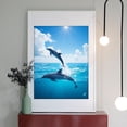 thumbnail image 2 of Diamond Art Kit for Adults, Dolphins Jumping Against Blue Sky Diamond Painting for Adults Beginners, DIY Diamond Art Painting Kits, 5D Diamond Painting Crafts for Home Decor 12x16 Frameless, 2 of 7