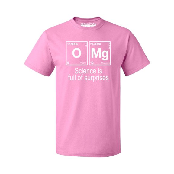 P&B OMG Element Science is Full of Surprises Men's T-shirt, Azalea Pink, 3XL