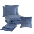thumbnail image 4 of Mainstays 5-Piece Washed Indigo Waffle Comforter Set, Full/Queen, 4 of 9