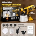 thumbnail image 3 of 850W Paint Sprayer, Electric Paint Sprayer for Inside Outside, for House Painting, Furniture, Walls, Door, with 4 Nozzles and 3 Patterns, 3 of 7