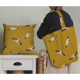 thumbnail image 5 of Soimoi Gold Poly Georgette Fabric Flying Stork Bird Print Fabric by Yard 52 Inch Wide, 5 of 5